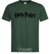 Men's T-Shirt Harry Potter logo black bottle-green фото