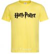 Men's T-Shirt Harry Potter logo black cornsilk фото