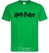 Men's T-Shirt Harry Potter logo black kelly-green фото