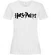 Women's T-shirt Harry Potter logo black White фото