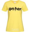 Women's T-shirt Harry Potter logo black cornsilk фото