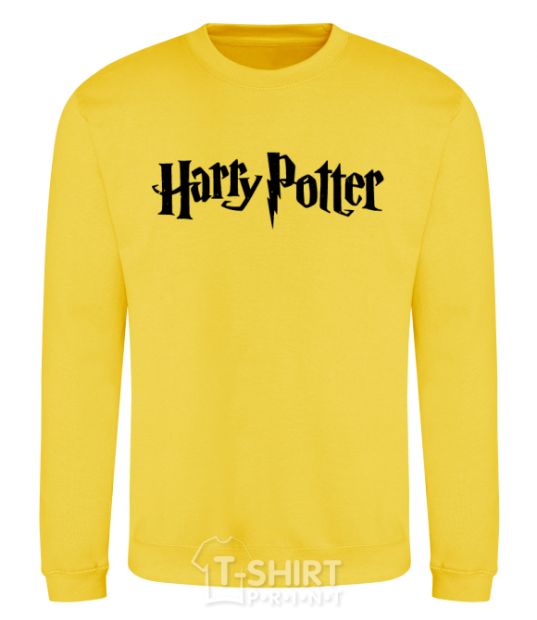 Sweatshirt Harry Potter logo black yellow фото
