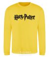 Sweatshirt Harry Potter logo black yellow фото