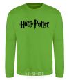 Свитшот Harry Potter logo black Лаймовый фото