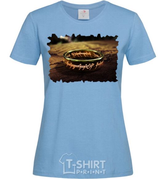 Women's T-shirt the Power Ring sky-blue фото