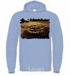 Men`s hoodie the Power Ring sky-blue фото