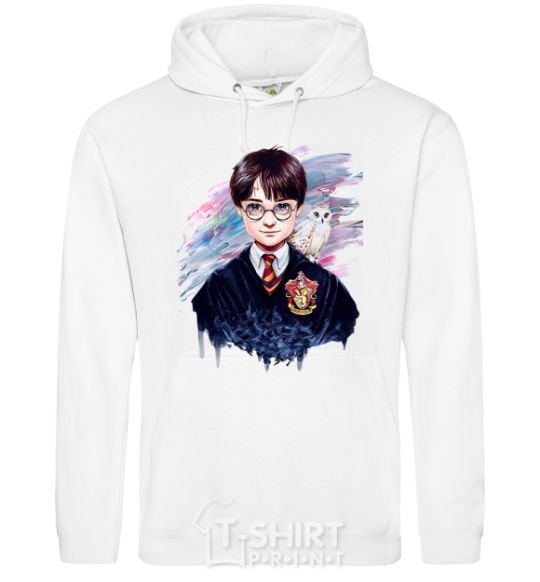 Men`s hoodie Harry Potter art White фото