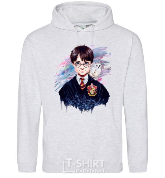 Men`s hoodie Harry Potter art sport-grey фото