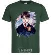 Мужская футболка Гаррі Поттер арт Темно-зеленый фото