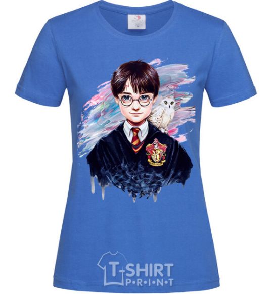 Women's T-shirt Harry Potter art royal-blue фото