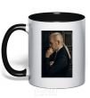 Mug with a colored handle Lucius black фото