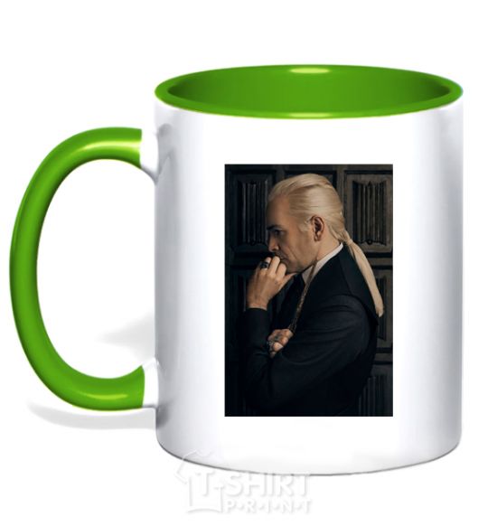 Mug with a colored handle Lucius kelly-green фото