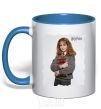 Mug with a colored handle Hermione Granger royal-blue фото