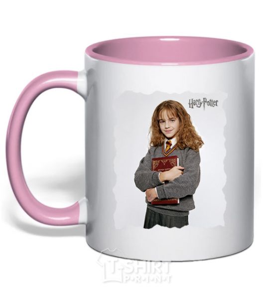 Mug with a colored handle Hermione Granger light-pink фото
