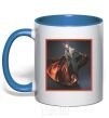 Mug with a colored handle Thranduil royal-blue фото