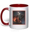 Mug with a colored handle Thranduil red фото
