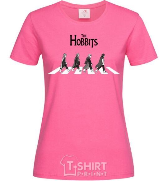 Женская футболка The Hobbits art Ярко-розовый фото