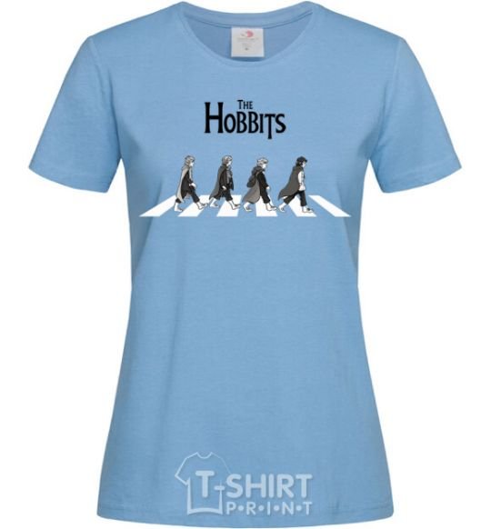 Women's T-shirt The Hobbits art sky-blue фото