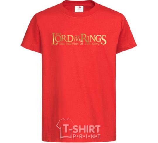 Kids T-shirt The Lord of the Rings logo red фото