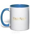 Mug with a colored handle The Lord of the Rings logo royal-blue фото