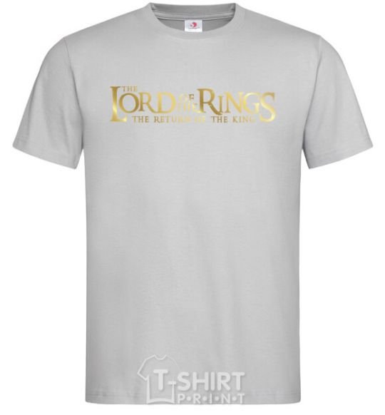 Men's T-Shirt The Lord of the Rings logo grey фото