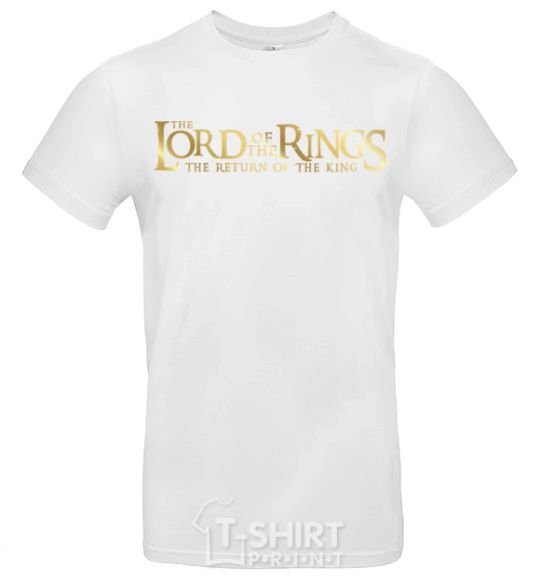 Men's T-Shirt The Lord of the Rings logo White фото