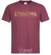 Men's T-Shirt The Lord of the Rings logo burgundy фото