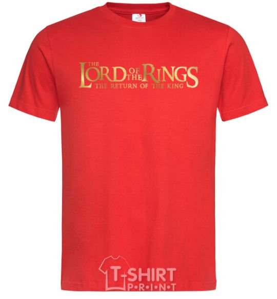 Men's T-Shirt The Lord of the Rings logo red фото
