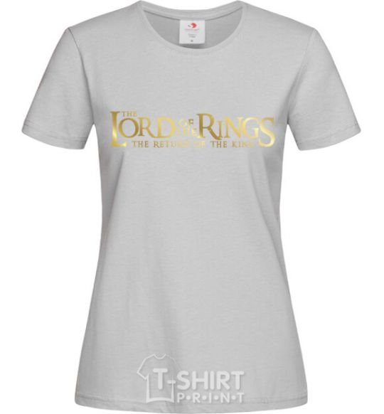 Women's T-shirt The Lord of the Rings logo grey фото