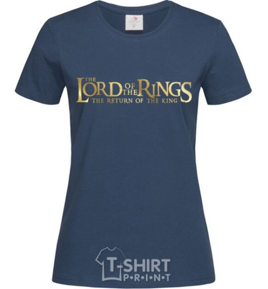 Women's T-shirt The Lord of the Rings logo navy-blue фото