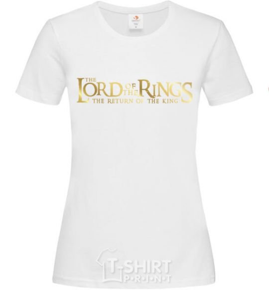 Women's T-shirt The Lord of the Rings logo White фото