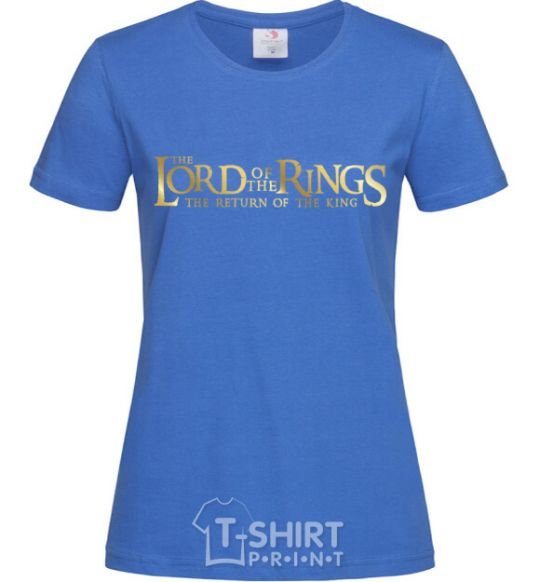 Женская футболка The Lord of the Rings logo Ярко-синий фото