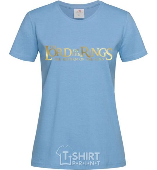 Women's T-shirt The Lord of the Rings logo sky-blue фото