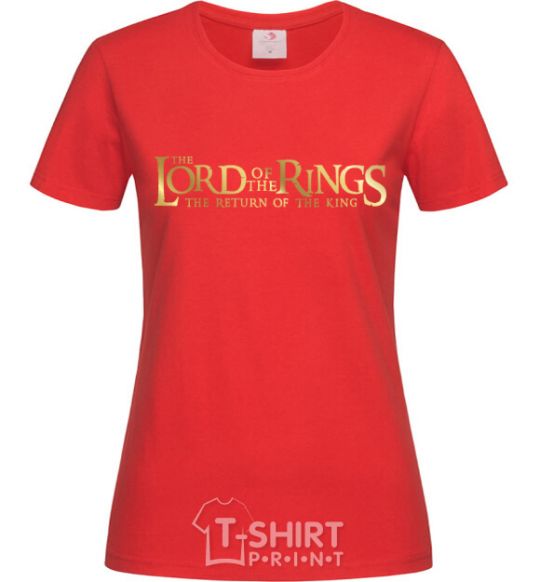 Women's T-shirt The Lord of the Rings logo red фото