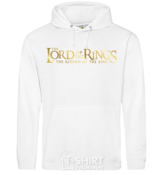 Men`s hoodie The Lord of the Rings logo White фото