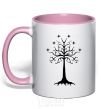 Mug with a colored handle Lord of the Rings wood light-pink фото