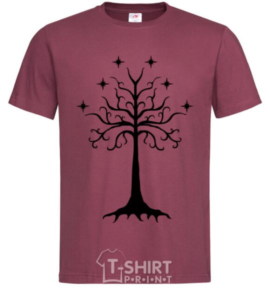 Men's T-Shirt Lord of the Rings wood burgundy фото