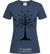 Женская футболка Властелин колец дерево Темно-синий фото