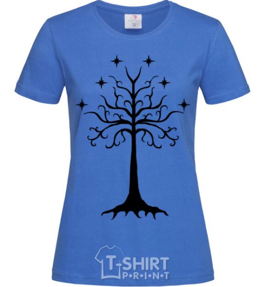 Women's T-shirt Lord of the Rings wood royal-blue фото