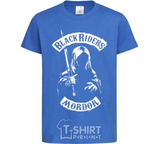 Kids T-shirt Black riders Mordor royal-blue фото