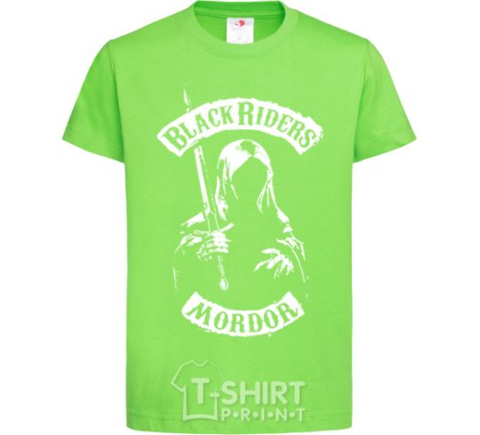 Kids T-shirt Black riders Mordor orchid-green фото