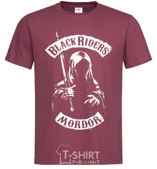 Мужская футболка Black riders Mordor Бордовый фото