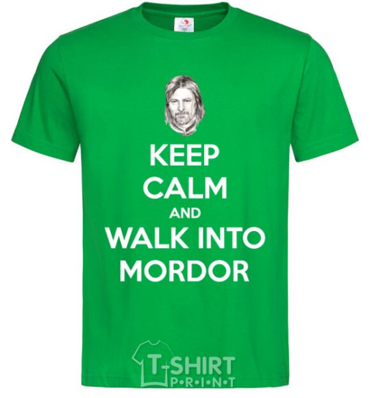 Men's T-Shirt Keep calm and walk into Mordor kelly-green фото