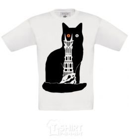 Kids T-shirt The Cat of Mordor White фото