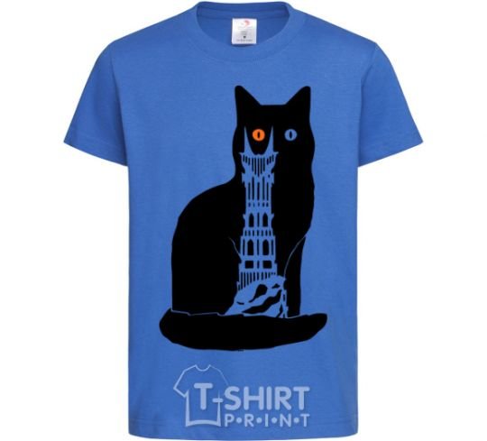 Kids T-shirt The Cat of Mordor royal-blue фото