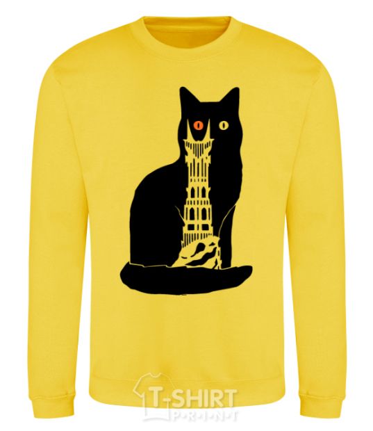 Sweatshirt The Cat of Mordor yellow фото