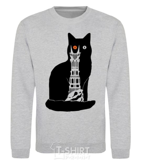 Sweatshirt The Cat of Mordor sport-grey фото