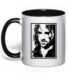 Mug with a colored handle Aragorn black фото