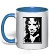 Mug with a colored handle Aragorn royal-blue фото