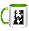 Mug with a colored handle Aragorn kelly-green фото